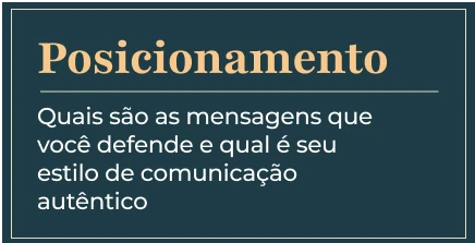 Posicionamento. Quais são as mensagens que você defende e qual é seu estilo de comunicação autêntico